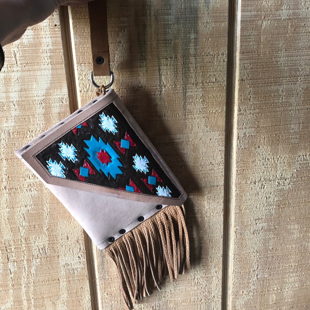 Hand Tooled Leather Wristlet